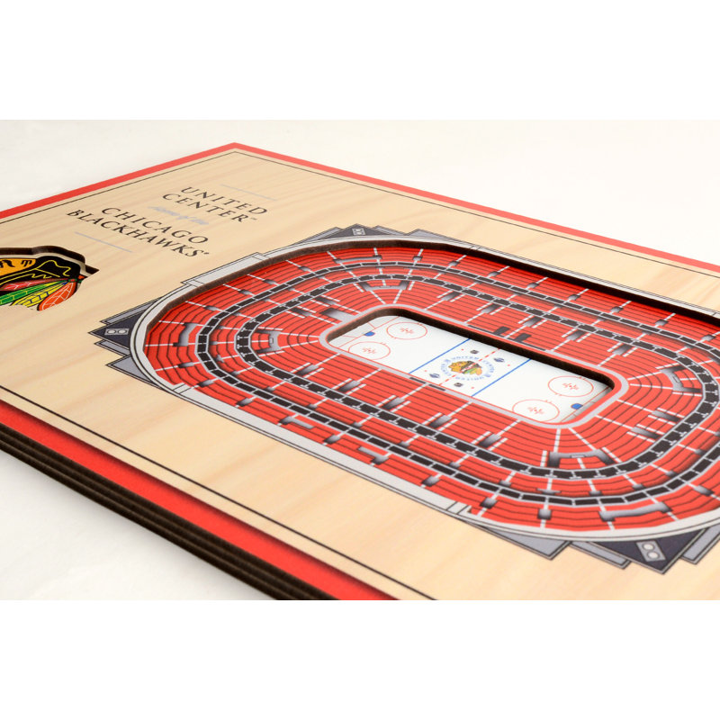 Présentoir de bureau NHL 3D StadiumViews, Blackhawks de Chicago