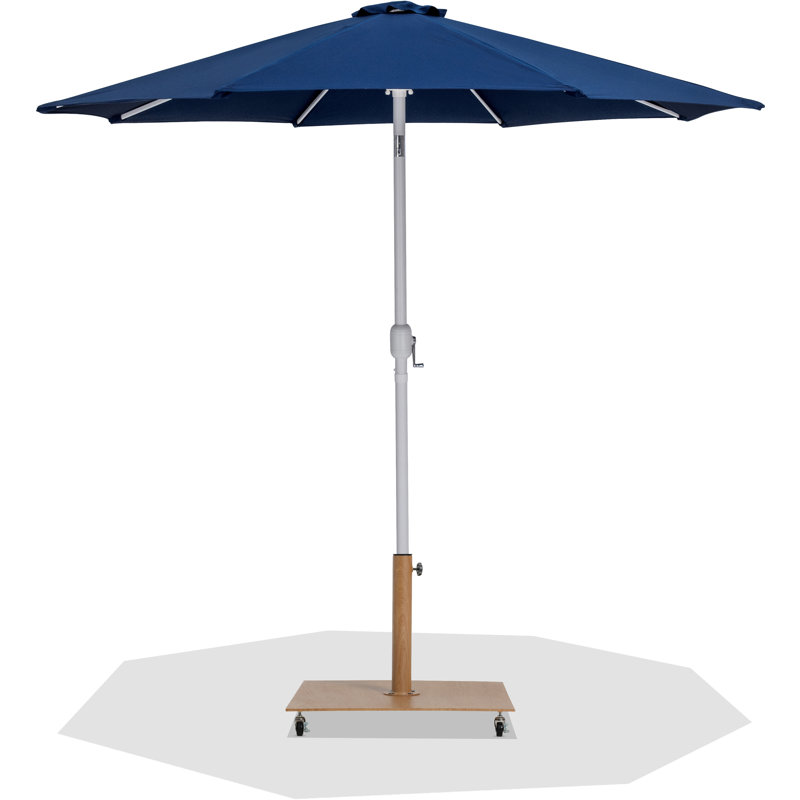 Parasol de patio en tissu / aluminium avec base Chavelle