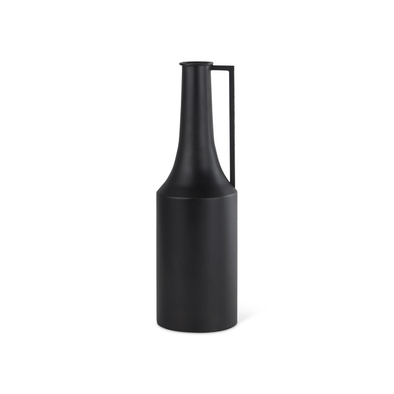 Datari Metal Decorative Bottle, 18'' H x 5.5'' W x 5.5'' D, Black