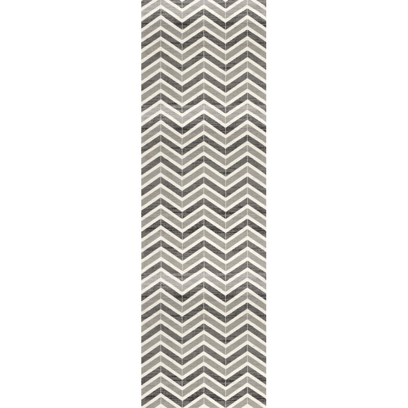 Geometric Indoor Rug, Runner 2'8" x 8'