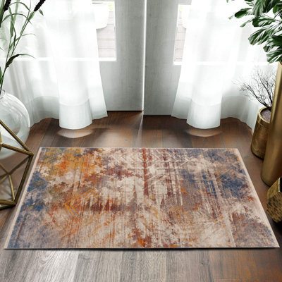 Tapis rétro performance rétro avec franges