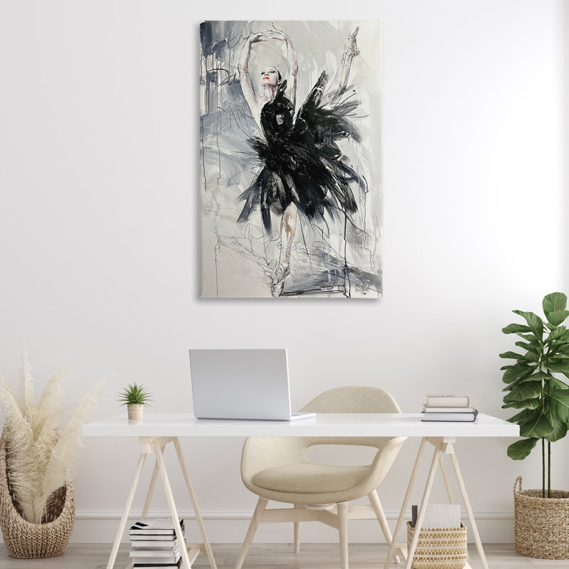 «Graceful Dancer», toile par Lucille Lee, H 45 po x l 30 po