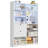 78.7" Tall Standard Bookcase With LED Lights, 7-Tier Wooden Bookshelf With 2 Drawers, Pegboard & Hooks For Living Room, White