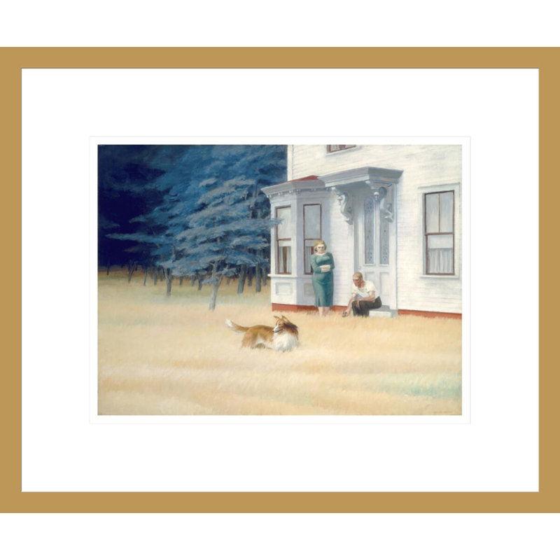 Cape Cod Evening by Edward Hopper -Framed Giclee Print, 13.75" H x 16.53" W