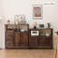 Buffet en bois massif café foncé
