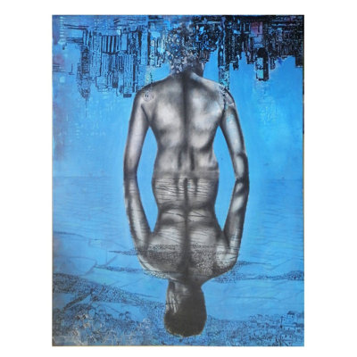 The Reflection | Charcoal And Acrylic On Canvas | By Ramesh Talabathula