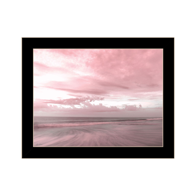 «Pink Beach Emotion», impression murale décorative moderne pour le salon, la chambre à coucher et la maison de campagne par Lori Deiter