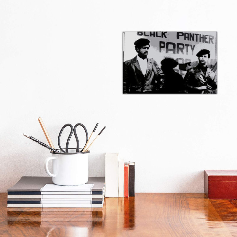 Black Panther Party - impression d'art graphique, Toile tendue, H 8 po x l 12 po x P 0,75 po