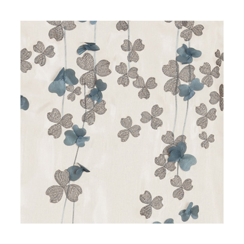 Tala floral simple + crochets, Blanc
