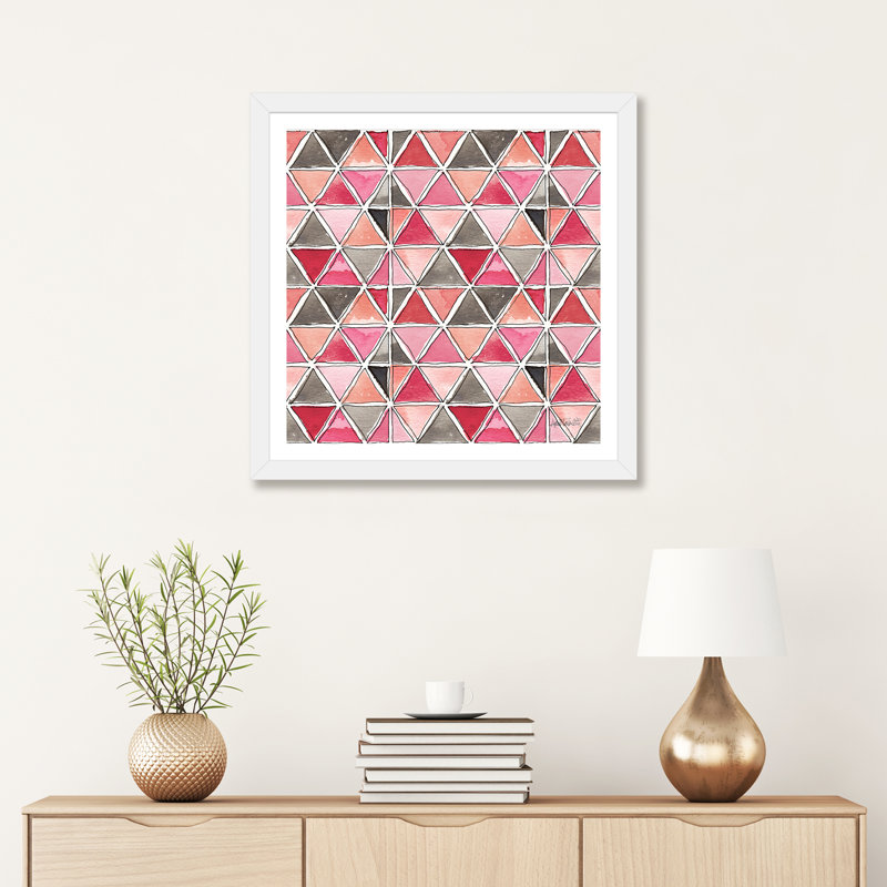 « chic accents pattern », art, H 24 po x l 24 po x P 1 po, Papier avec cadre blanc