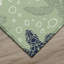 Tapis intérieur / extérieur en polyester tissé à la machine en vert-201103751
