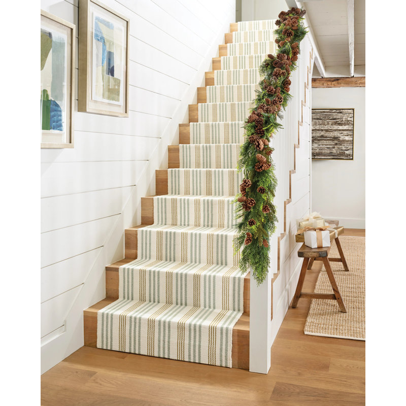 Olive Branch Handwoven Cotton Rug, Rectangle 2' x 3'