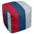 Rouge / bleu marine / argent