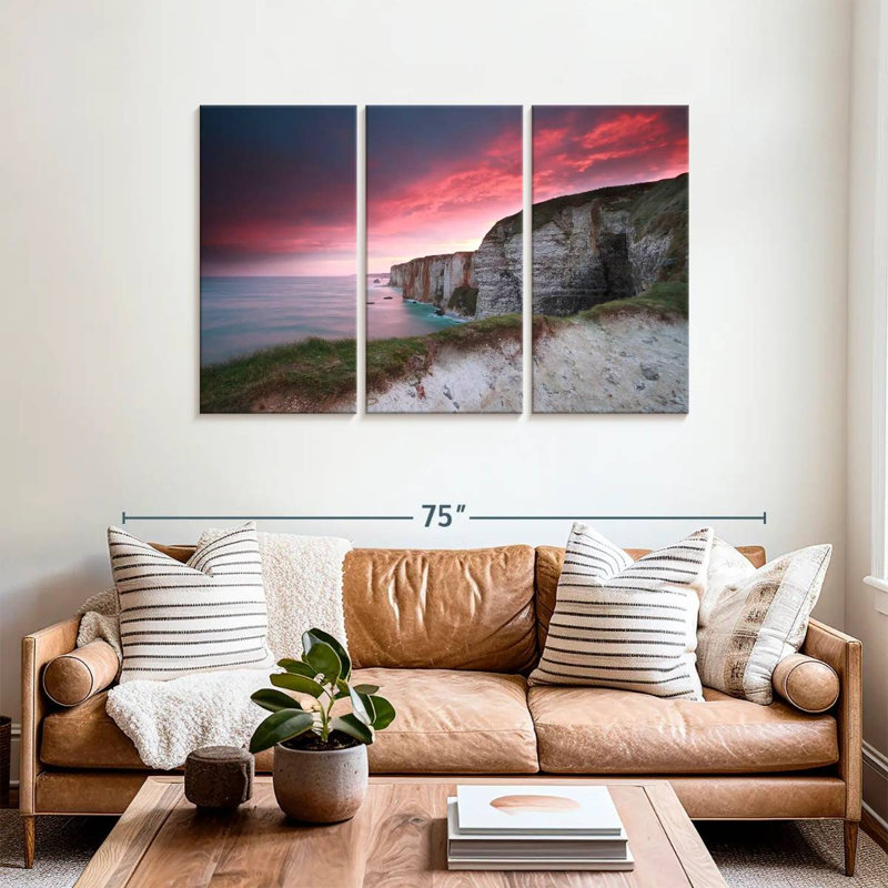 Gillard Etretat Cliffs At Sunset, 36" H x 57" W