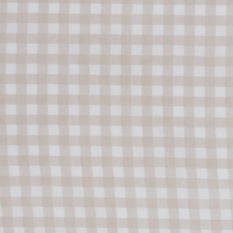 Raevynn Cotton Blend Gingham Duvet Cover with Pillowcases Included, Double Duvet Cover + 2 Standard Pillowcases, Natural
