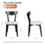 Chaises de salle à manger en bois massif, chaises d'appoint rembourrées modernes avec siège en tissu de lin (ensemble de 2)-15883358-15883345