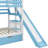Full-Over-Full Castle-Themed Bunk Bed With 2 Drawers, 3 Shelves And Slide-267486220