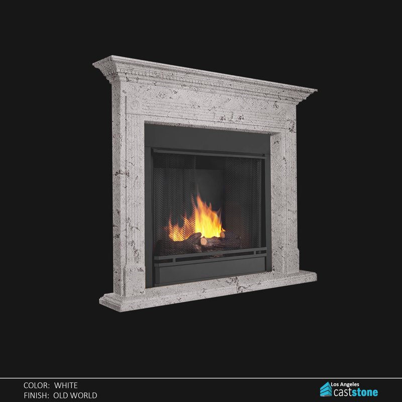 Libera Fireplace Surround, White Old World