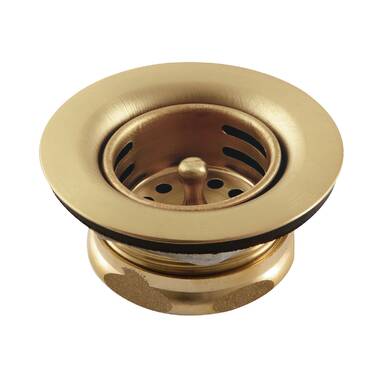 Kingston Brass K112AB Tacoma Snap-N-Tite Sink Basket Strainer, Antique Brass