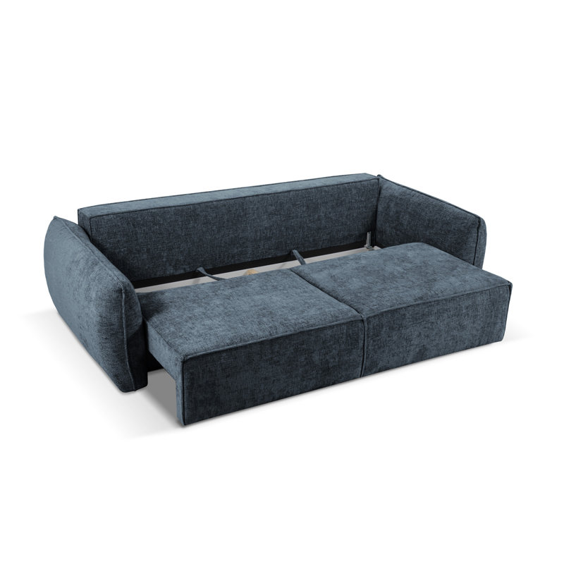 Bernovich 3 Seater Chenille Sofa Bed, Blue