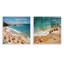 Beach Sunkissed Sands II - ensemble de 2 collages nautiques et carrés de plage-767631322-767631320