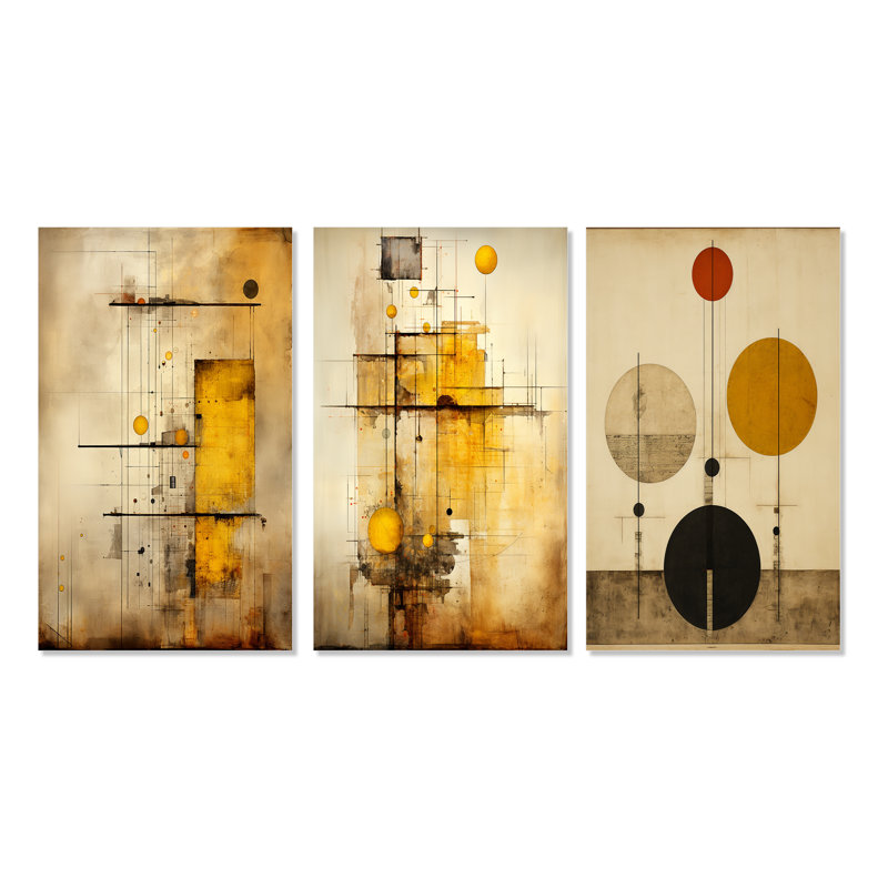 "Un art abstrait rétro" II, Toile tendue, H 40 po x l 60 po