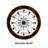 Wood Medallion Scroll Brown Wall Decor with Metal Fleur-De-Lis Detail