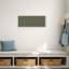 Tableau mural en tissu encadré, 17 x 41 cm, motif bois flotté olive.-52384971