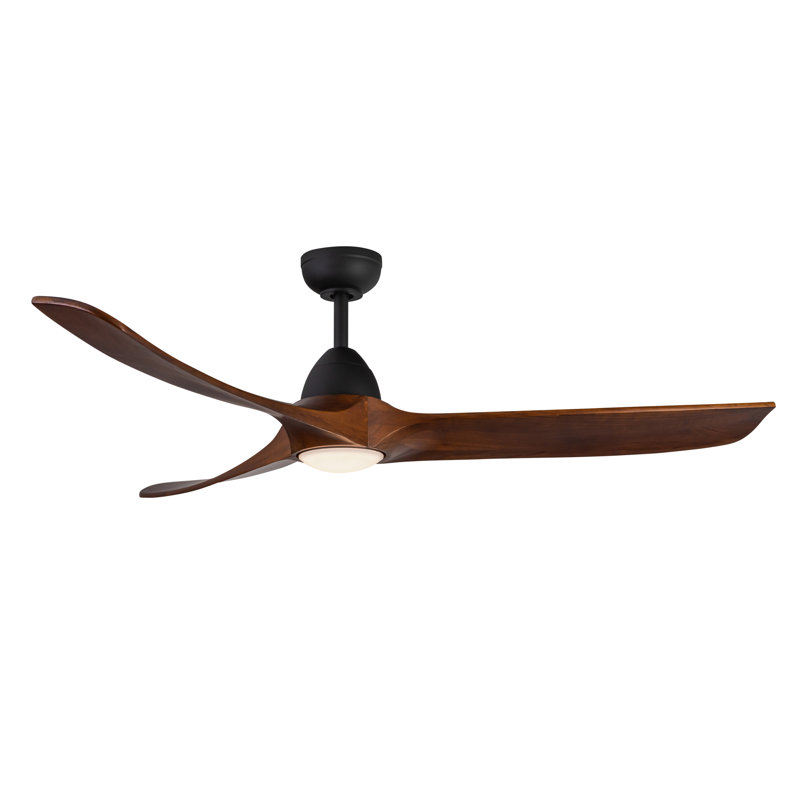 Baylor Smart LED Downrod Ceiling Fan, Dark Walnut