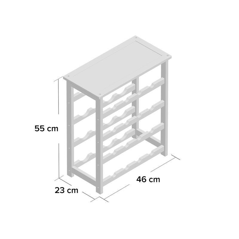 Floor Wine Bottle Rack in Beige