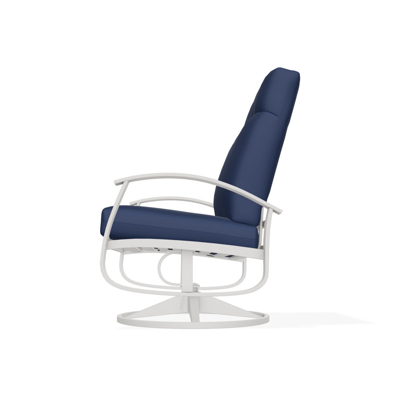 Belle Isle Outdoor Lounge Chair, Canvas Navy Sunbrella® Canvas, Snow