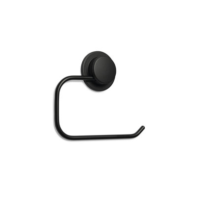Stick 'n' Lock Matt Black Self Adhesive Toilet Roll Holder