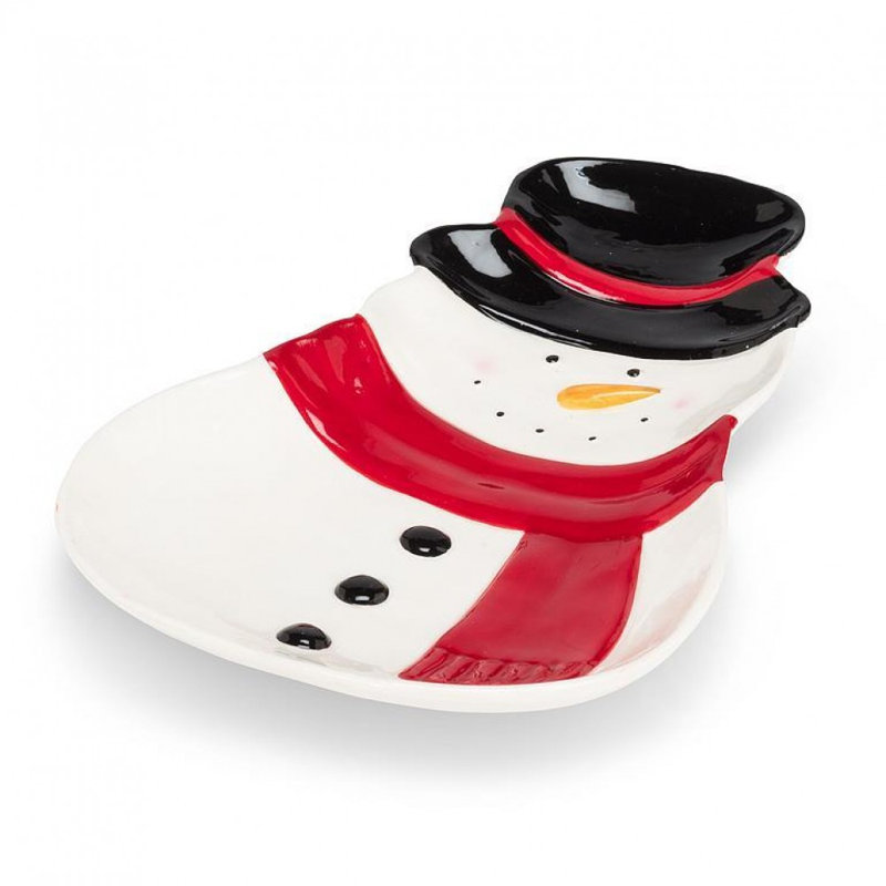 Plaque en forme de bonhomme de neige