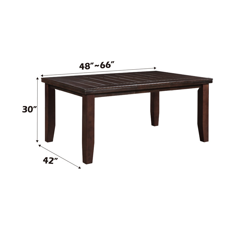 Table de salle à manger chic en cerisier, avec un élégant plateau rectangulaire en placage d'érable et un plateau en bois synthétique
