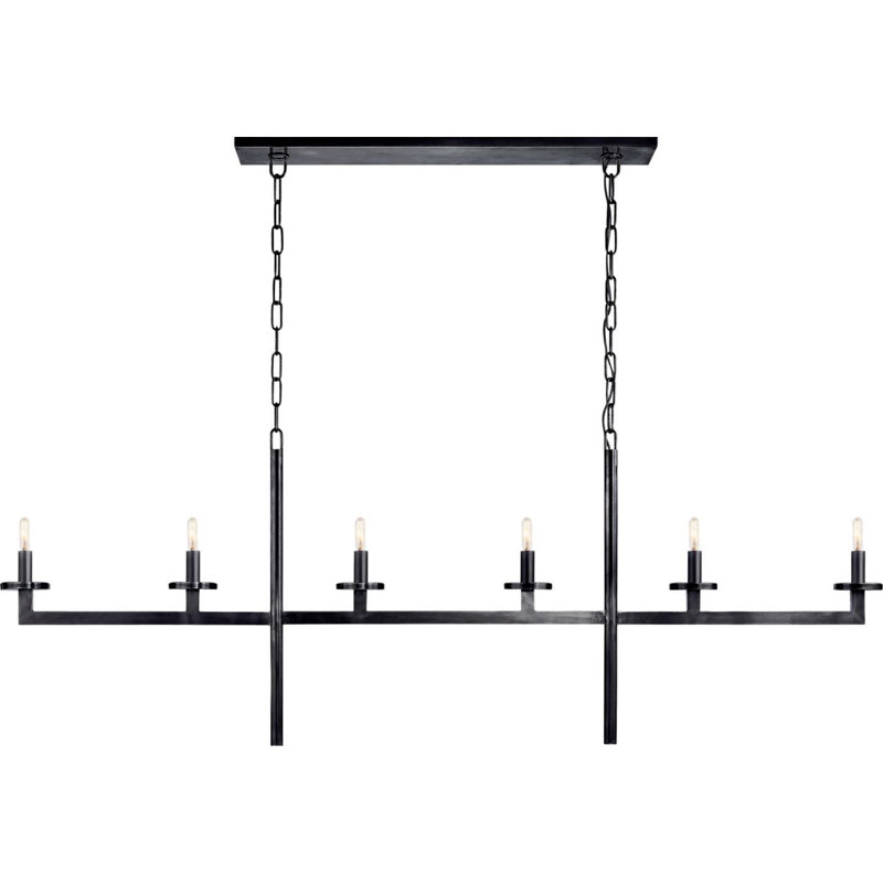Liaison 6 - Light LED Chandelier, Bronze