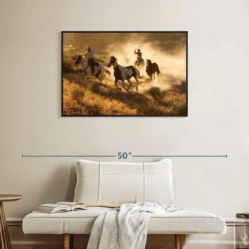 Cowboys de l'Ouest Lelar, H 25 po x l 37 po
