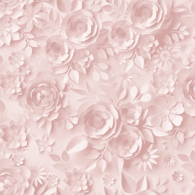 Papier peint fleurs en papier