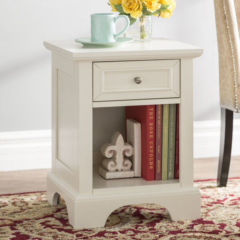 Table de chevet 1 tiroir Screven, Blanc