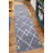 Custom Size Runner Rug Berber Style Trellis Gray Low Pile Slip Resistant Runner Rugs by Feet-953647627