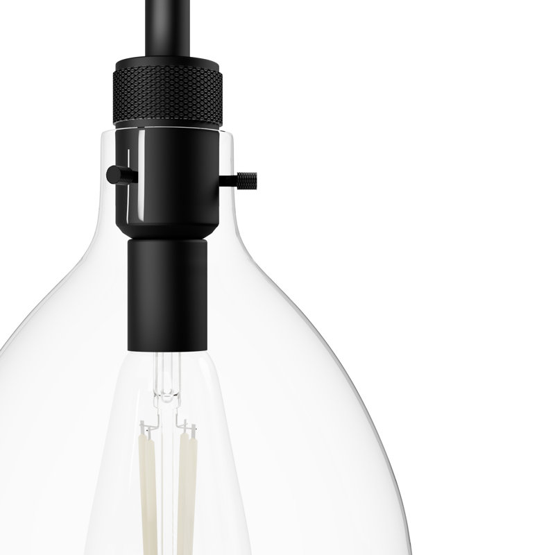 Van Nuys 1 Light Bell Pendant, 15.75" H x 10" W x 10" D, Matte Black