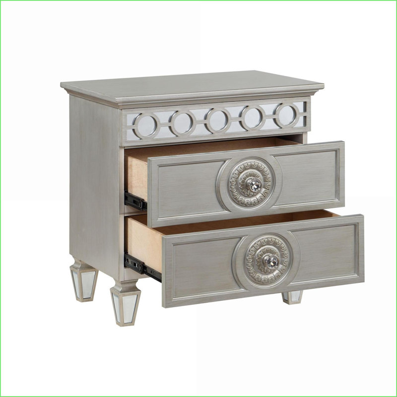 Mobilier de chambre à coucher à 2 tiroirs Modern Glam