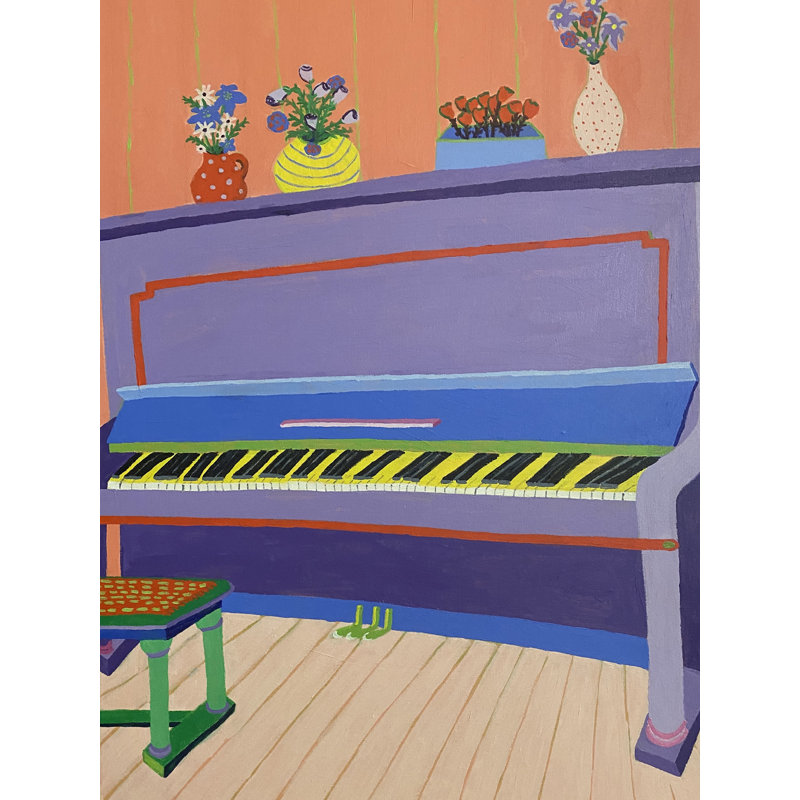 Piano Print by Sue Graef, Black Framed Paper, 20" H x 16" W