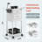 Rolling Craft Cart Metal Storage Cart with Lockable Drawer Salon SPA Trolley-93101721