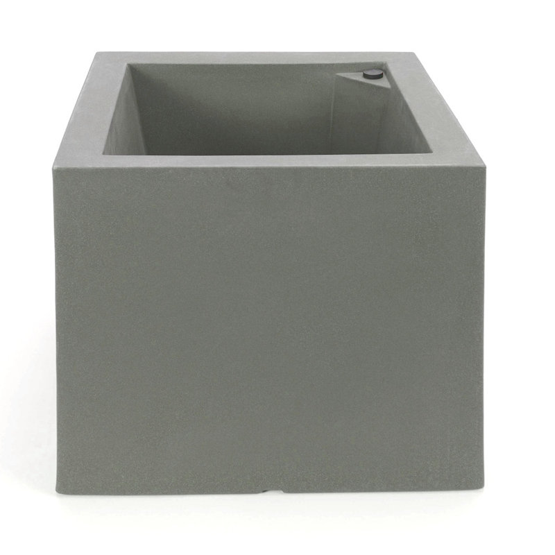 Gridine Planter Box, 49cm H x 49cm W x 49cm D, Aged Stone
