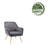 16.3'' H Velvet Upholstered Armchair-471941781