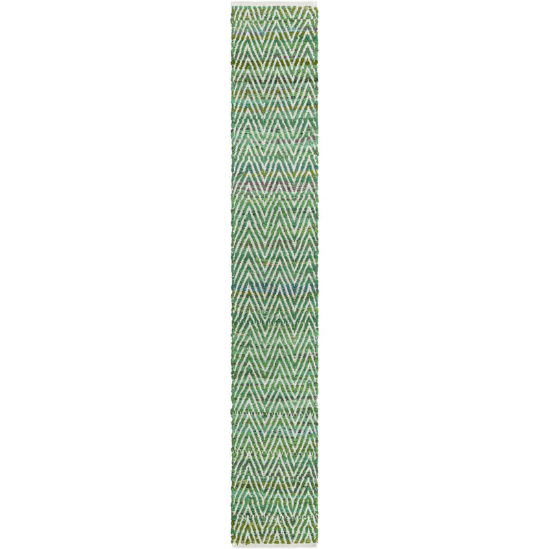Keidon Cotton Abstract Indoor Rug, Runner 1'2" x 8'