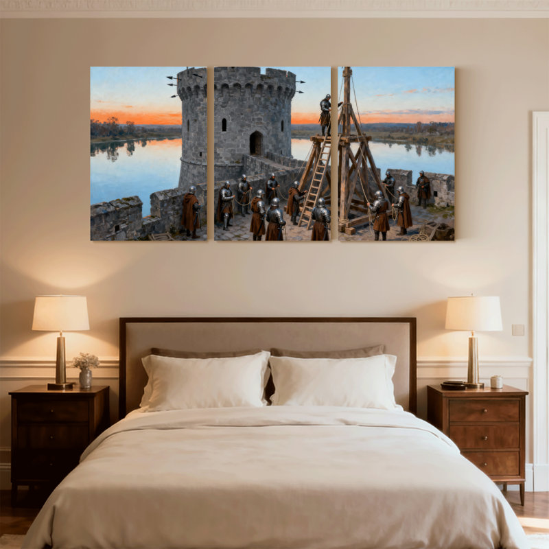 Ensemble de 3 impressions sur toile Mid-Century, H 24 po x l 48 po