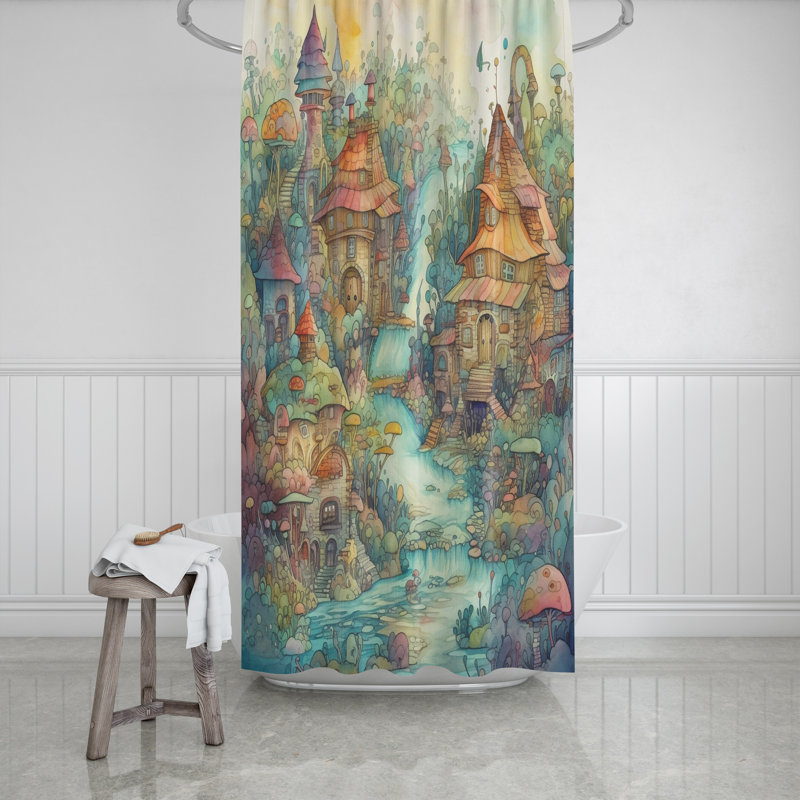 Adelpho Shower Curtain, 93" H x 70" W