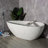 59 Inch Small Size Artificial Stone Solid Surface Freestanding Bathroom Bathtub