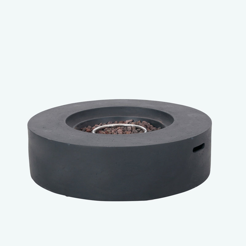 Outdoor Circular Fire Pit, Dark Gray